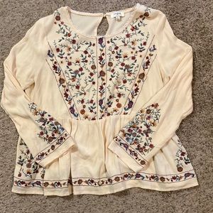 EUC umgee embroidery top
